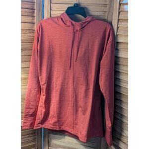 ADIDAS GOLF Womens ESSENTIALS HEATHER Pullover Hoodie Wild Pink Sz L